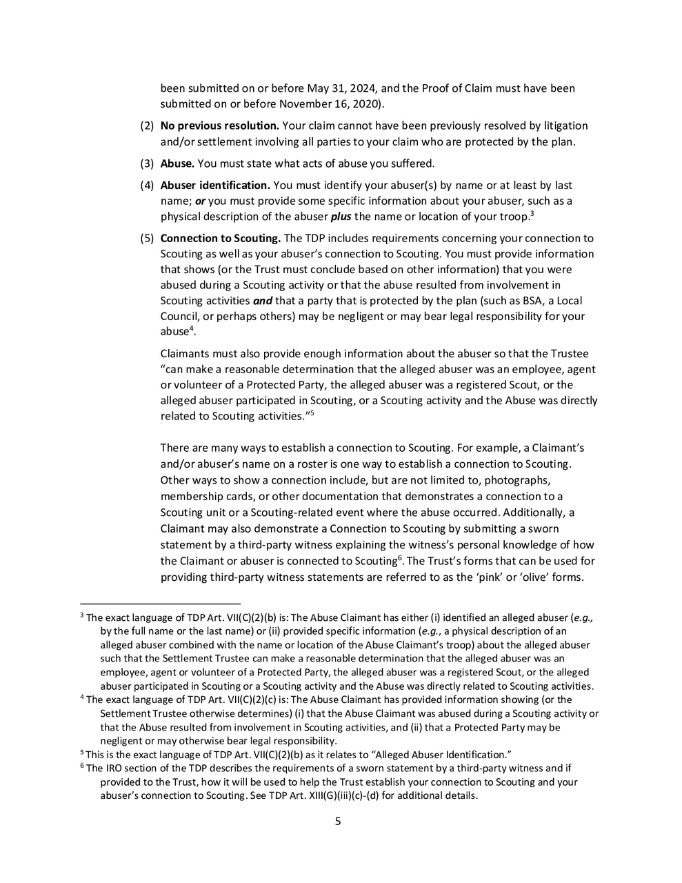 Guide To Safe Scouting Matrix.pdf Claimant's Guide to the Trust (