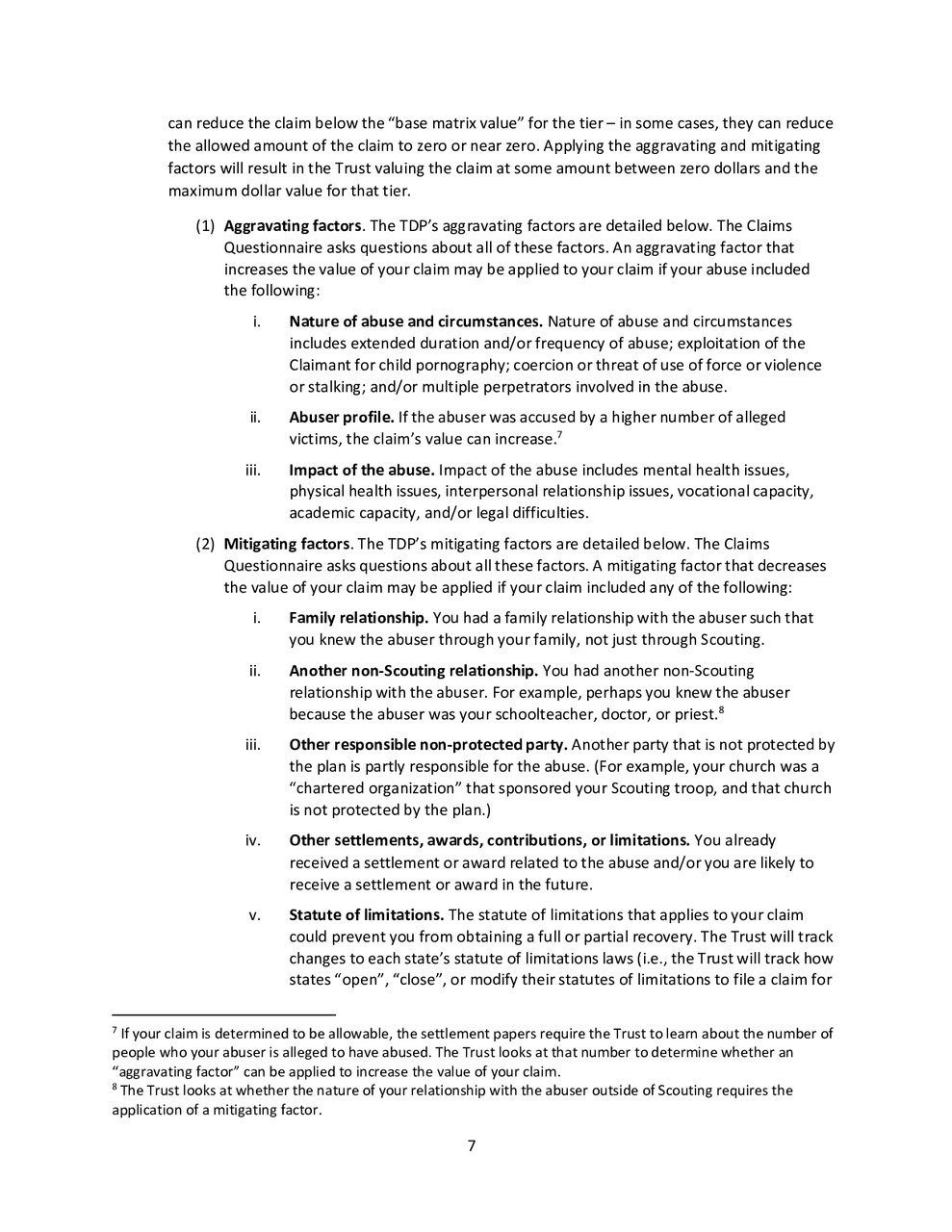 Guide To Safe Scouting Matrix.pdf Claimant's Guide to the Trust (